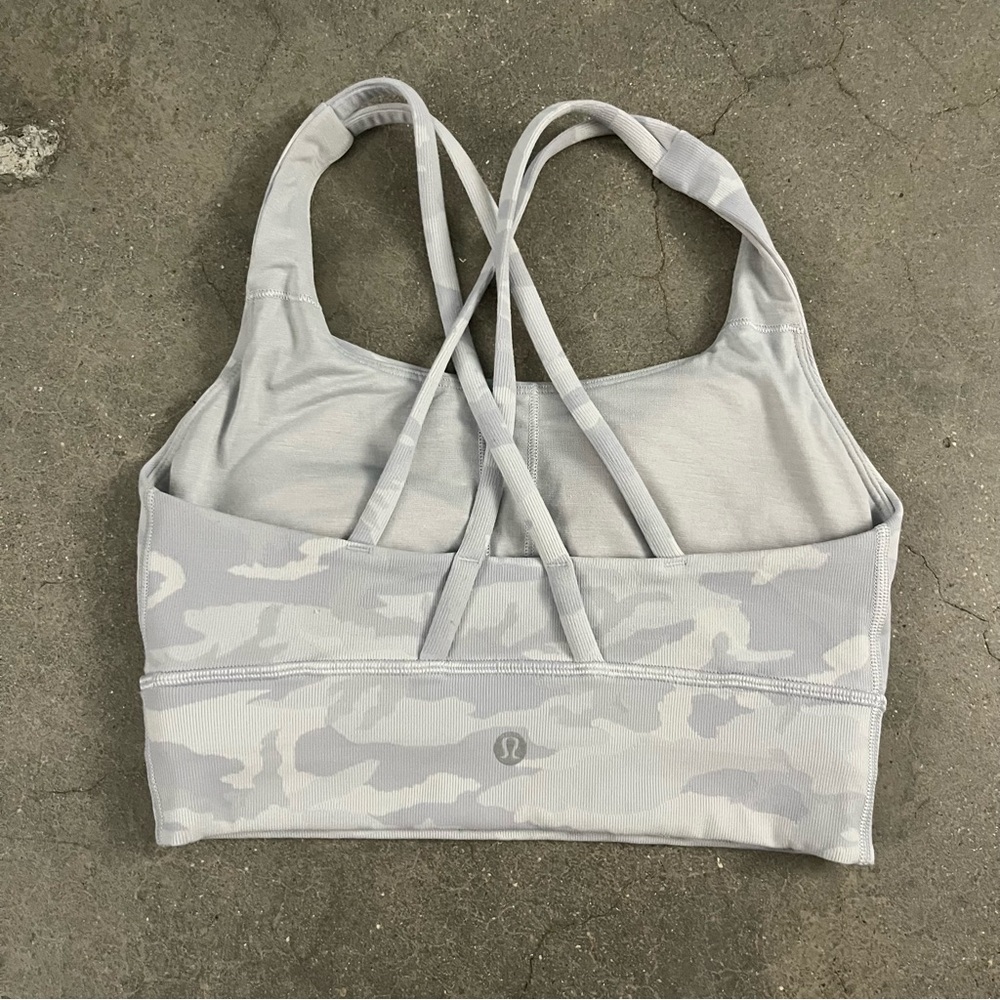 lululemon athletica Light Gray Camo Sports Bra